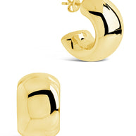 Marley Polished Chunky Hoop Earrings