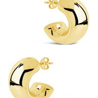 Marley Polished Chunky Hoop Earrings