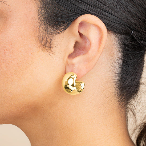 Marley Polished Chunky Hoop Earrings