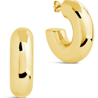Wynonna Polished Tube Hoop Earrings