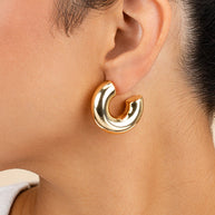 Wynonna Polished Tube Hoop Earrings