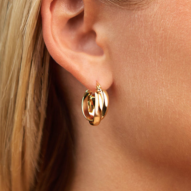 Claire Twist Hoop Earrings