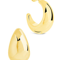 Eclipse Polished Hoop Earrings