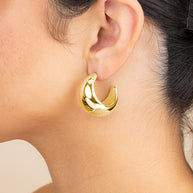 Eclipse Polished Hoop Earrings