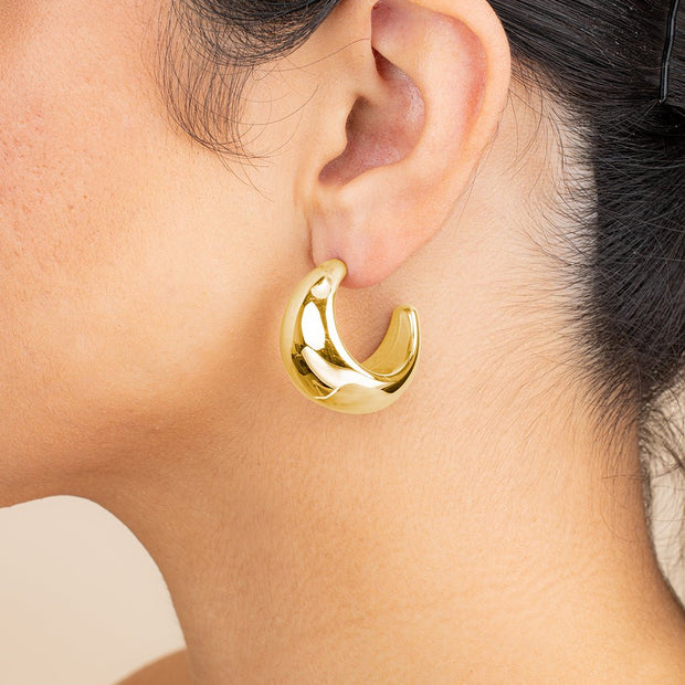 Eclipse Polished Hoop Earrings