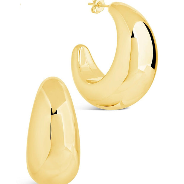 Eclipse Polished Hoop Earrings