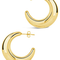 Eclipse Polished Hoop Earrings