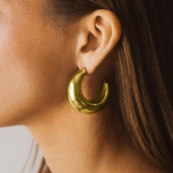 Eclipse Polished Hoop Earrings