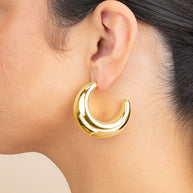 Eclipse Polished Hoop Earrings