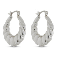 Piper Twisted Polished Hoop Earrings