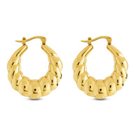 Piper Twisted Polished Hoop Earrings