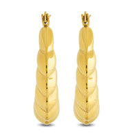 Piper Twisted Polished Hoop Earrings