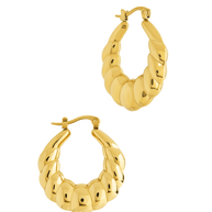 Piper Twisted Polished Hoop Earrings