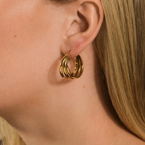 Triple Circle Lilibet Hoops