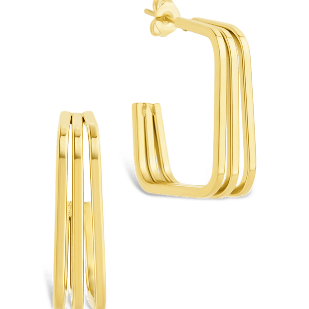 Square Prong Davina Hoop