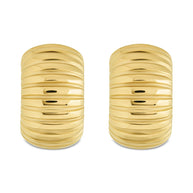 Philippa Ribbed Huggie Hoop Earrings