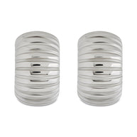 Philippa Ribbed Huggie Hoop Earrings