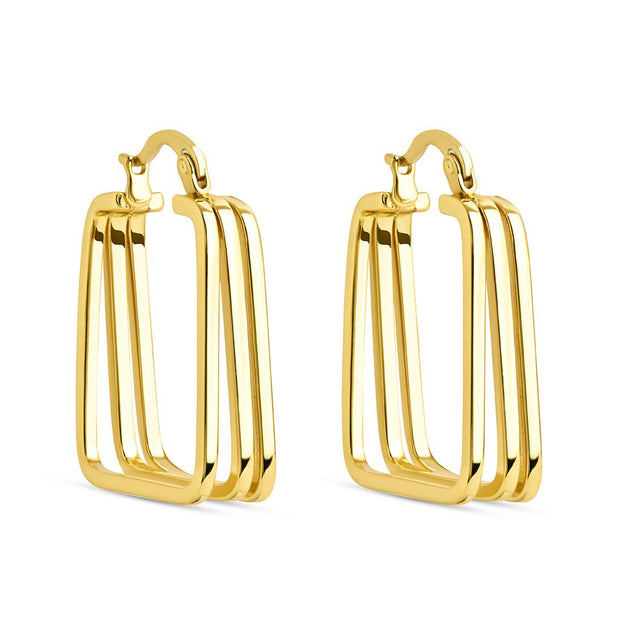 Belinda Textured Square Earrings