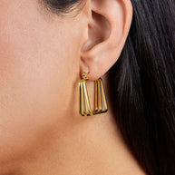 Belinda Textured Square Earrings