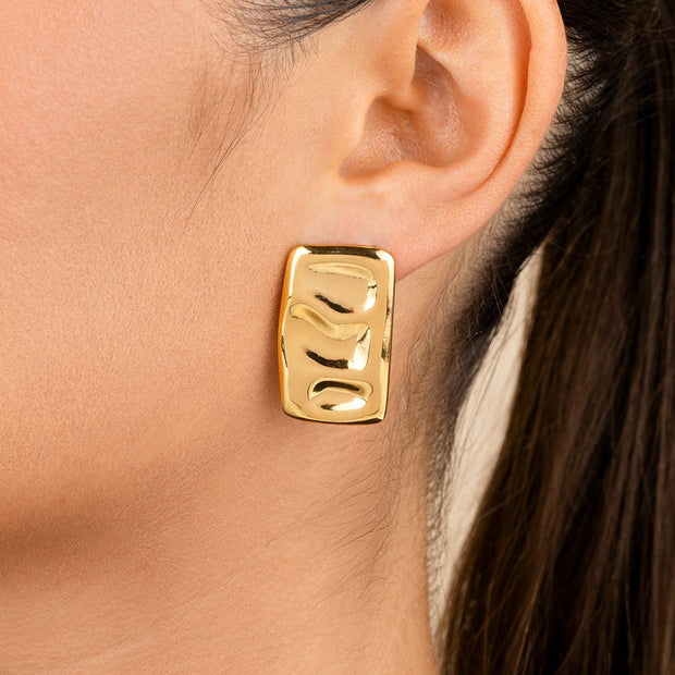 Monet Molten Metal Bar Stud Earrings