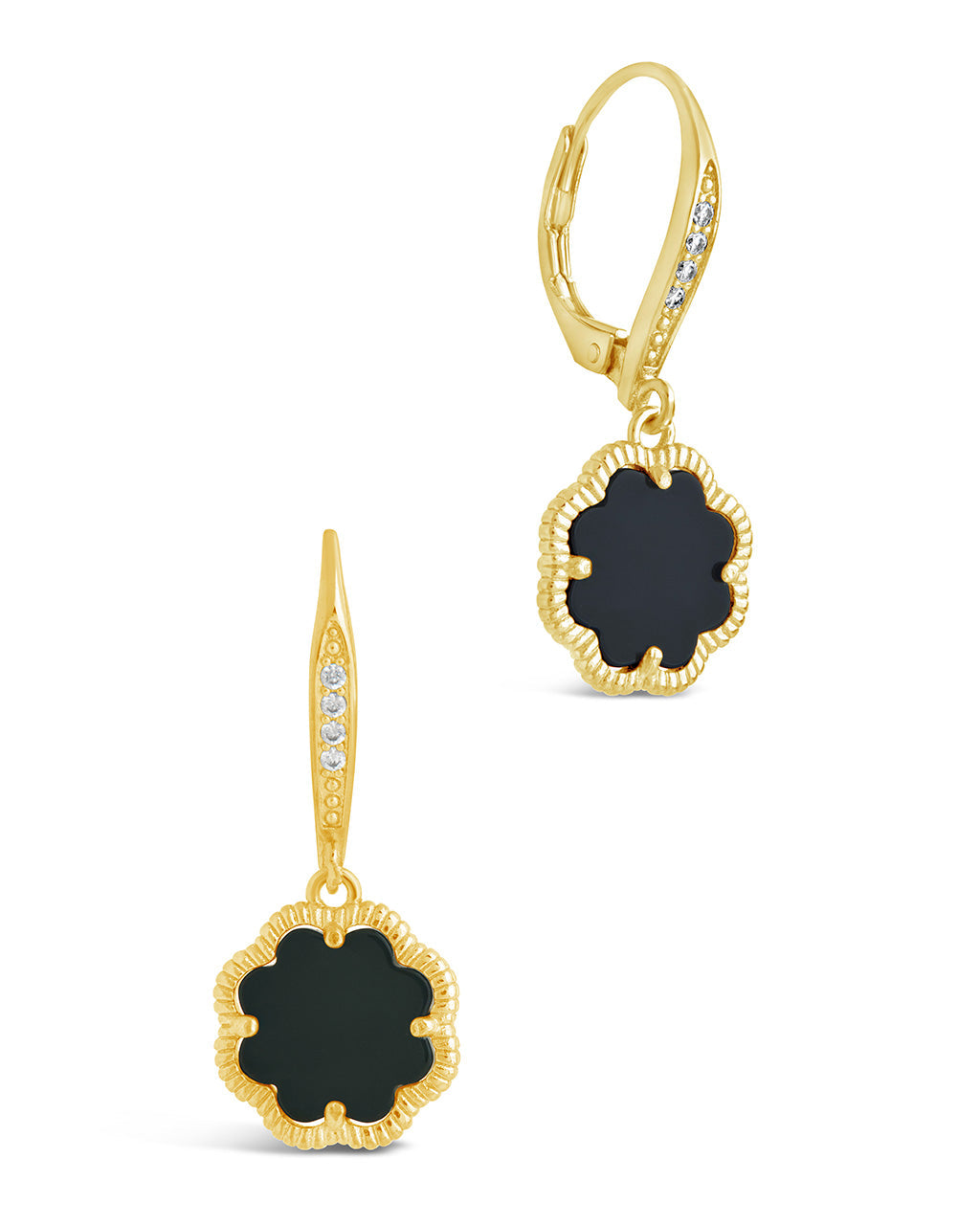 Rose Petal Short Drop Earrings