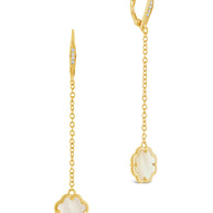 Rose Petal Long Drop Earrings