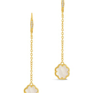 Rose Petal Long Drop Earrings