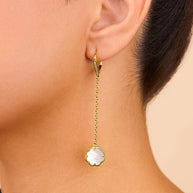 Rose Petal Long Drop Earrings