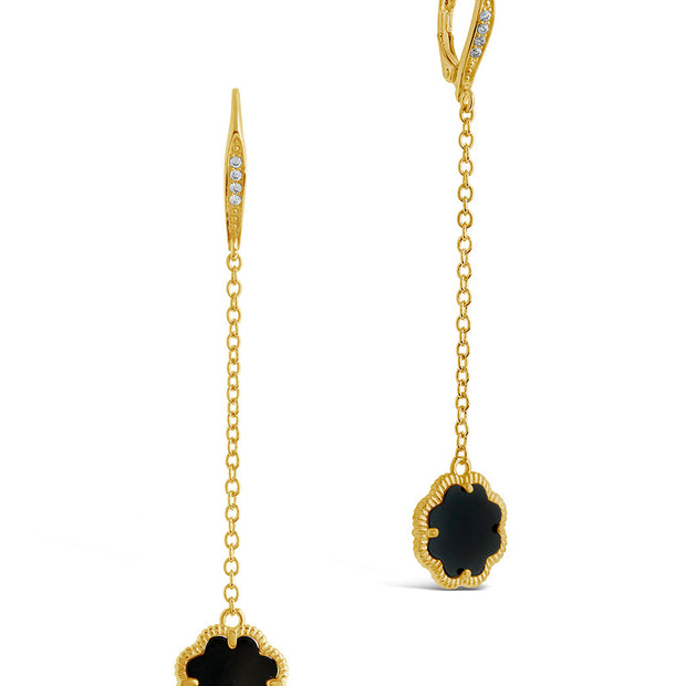 Rose Petal Long Drop Earrings