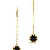 Rose Petal Long Drop Earrings