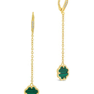 Rose Petal Long Drop Earrings