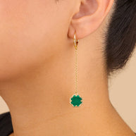 Rose Petal Long Drop Earrings