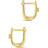 Zella CZ & Enamel Huggie Hoop Earrings