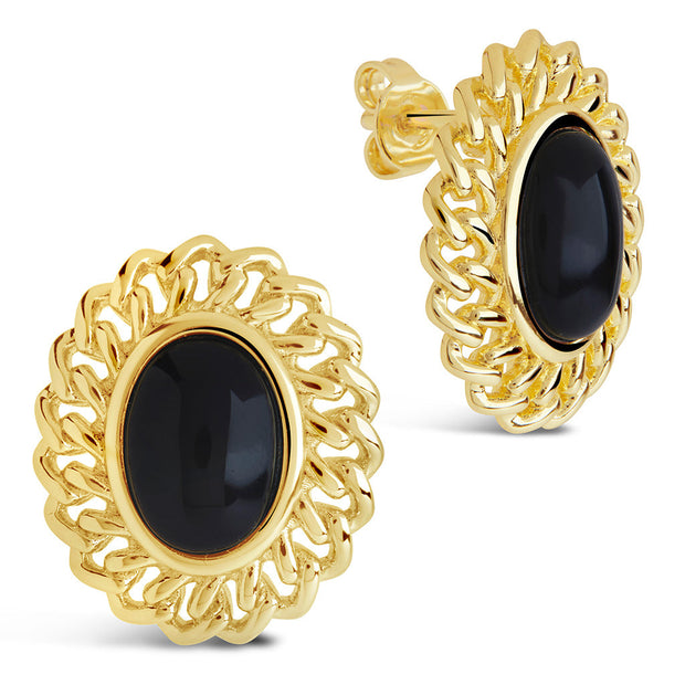 Ainsley Onyx Statement Stud Earrings