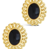 Ainsley Onyx Statement Stud Earrings