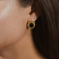 Ainsley Onyx Statement Stud Earrings