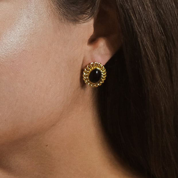 Ainsley Onyx Statement Stud Earrings