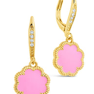 Rose Petal Short Drop Earrings