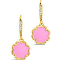 Rose Petal Short Drop Earrings