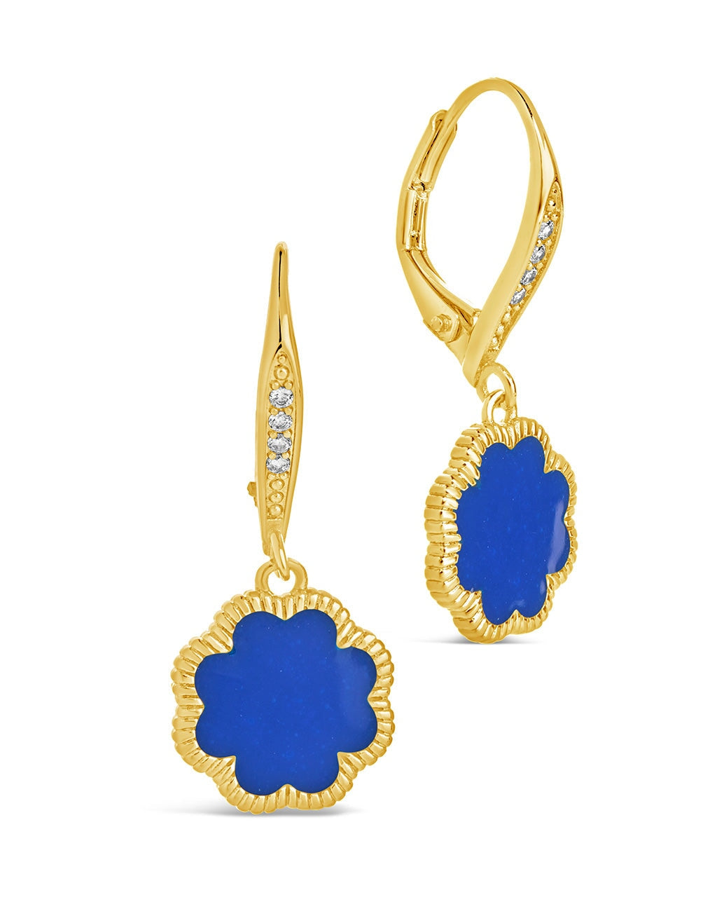 Rose Petal Short Drop Earrings
