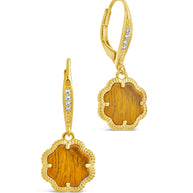 Rose Petal Short Drop Earrings