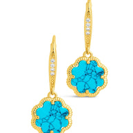 Rose Petal Short Drop Earrings