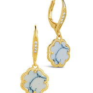 Rose Petal Short Drop Earrings