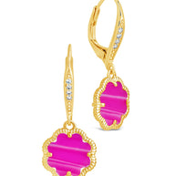 Rose Petal Short Drop Earrings
