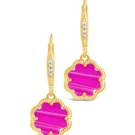 Rose Petal Short Drop Earrings
