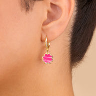 Rose Petal Short Drop Earrings