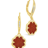 Rose Petal Short Drop Earrings