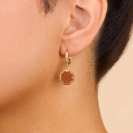 Rose Petal Short Drop Earrings