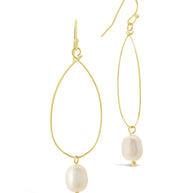 Teardrop Pearl Dangle Earrings