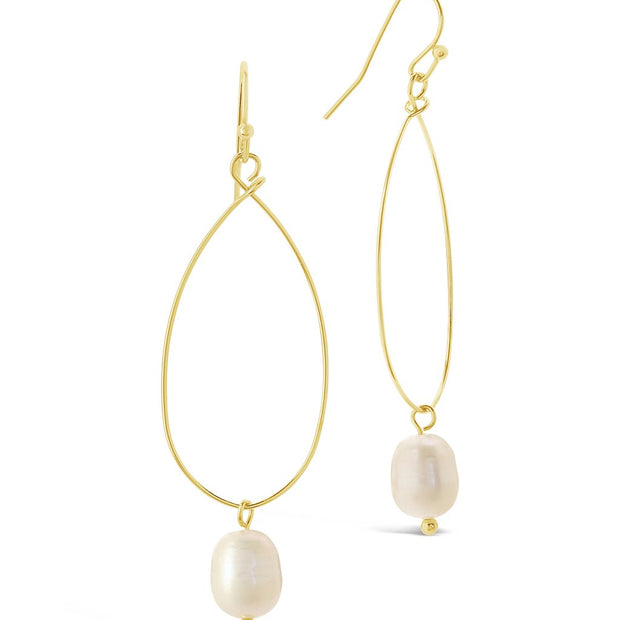 Teardrop Pearl Dangle Earrings
